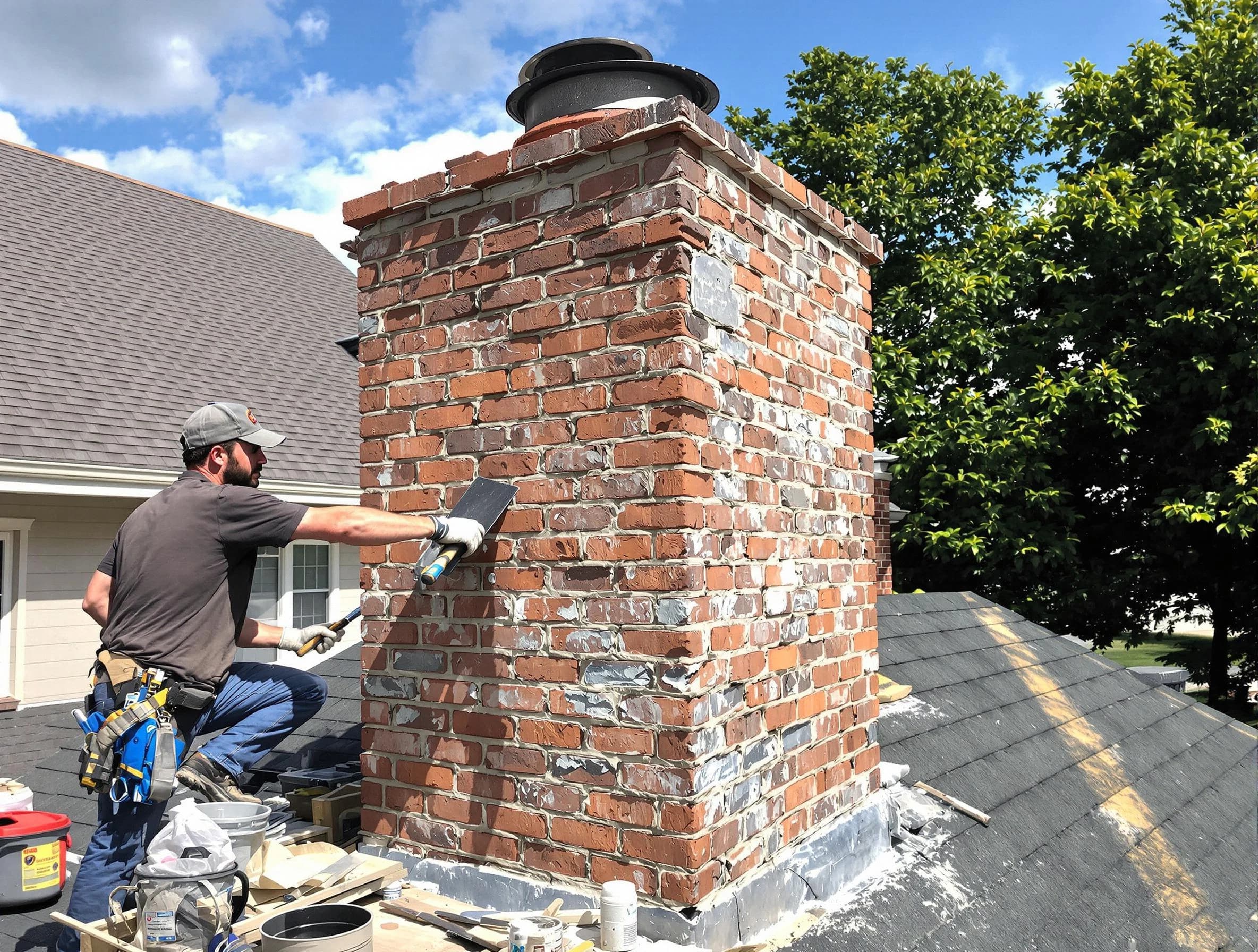 Completed chimney rebuild by Meadowbrook Chimney Sweep in Meadowbrook, AL