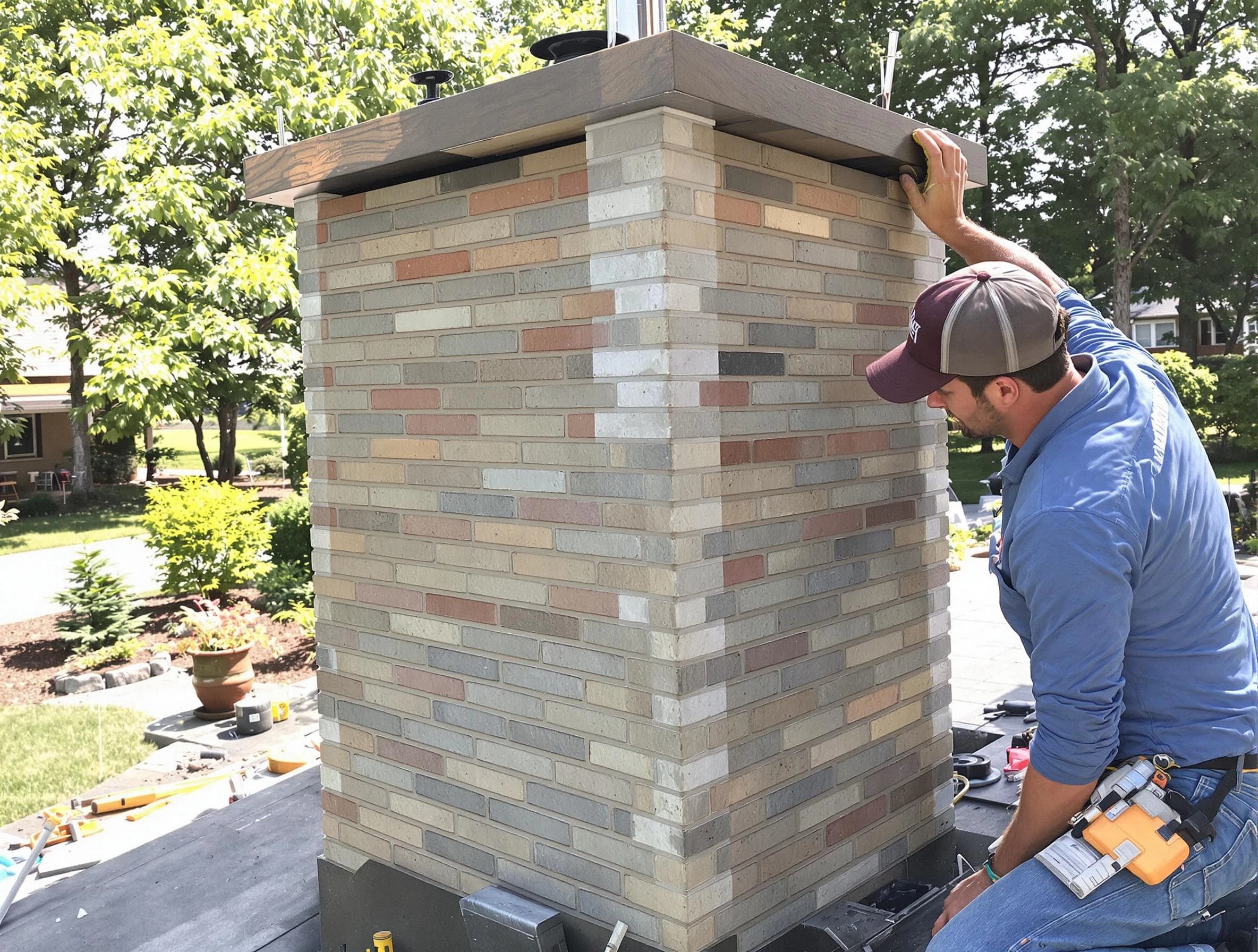 Meadowbrook Chimney Sweep completing a modern chimney remodel in Meadowbrook, AL