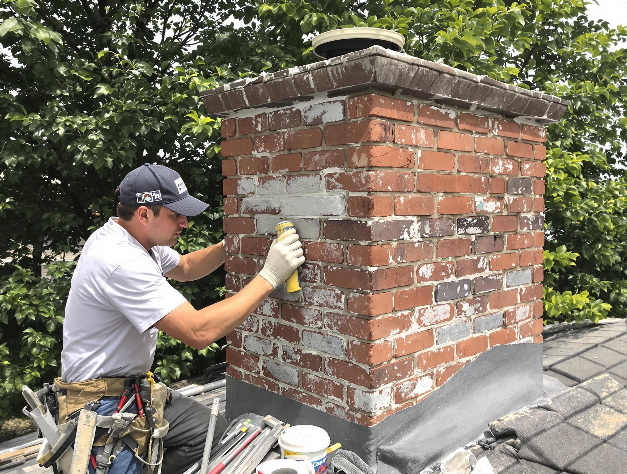 Meadowbrook Chimney Sweep restoring an aging chimney in Meadowbrook, AL