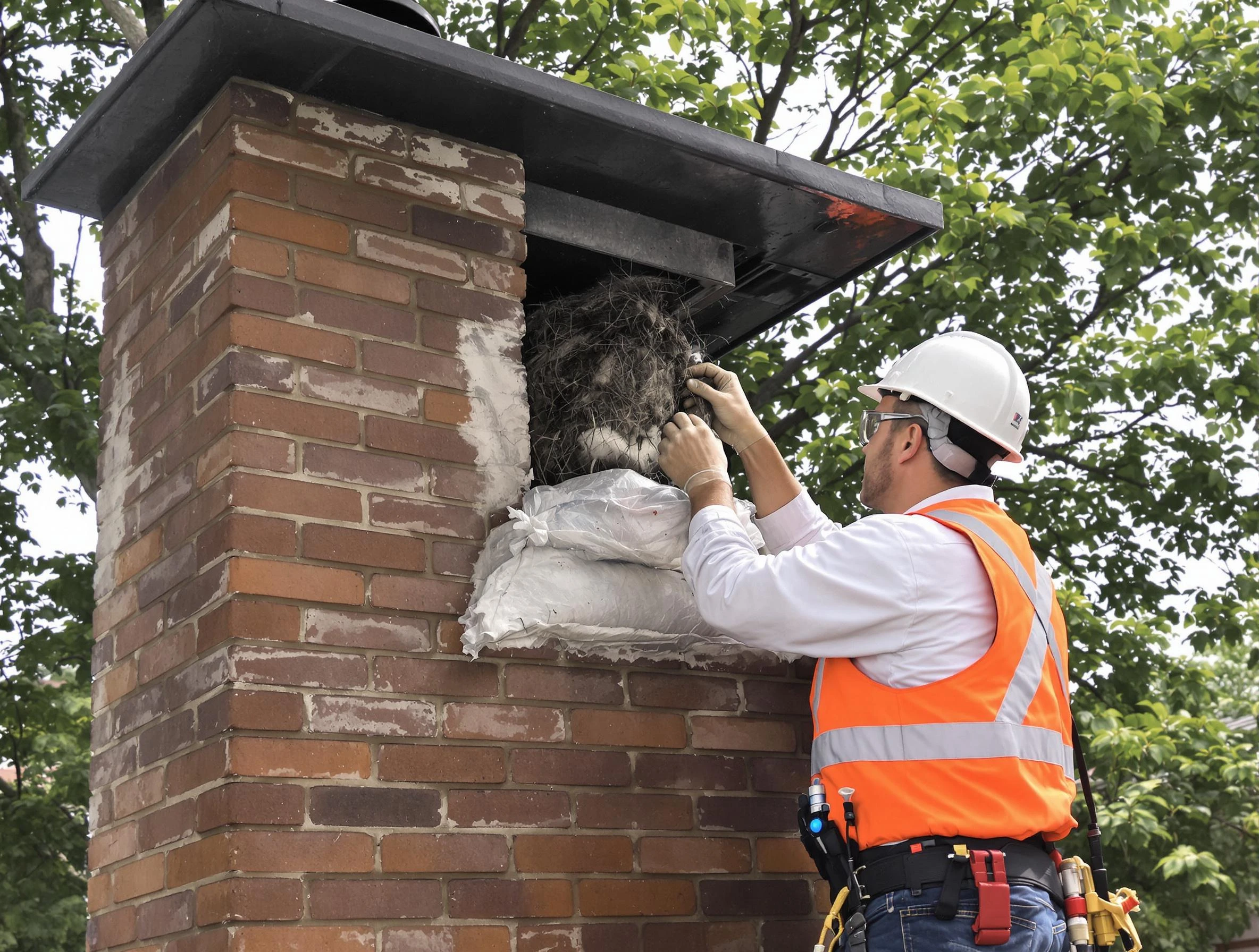 Humane removal of debris and animals by Meadowbrook Chimney Sweep in Meadowbrook, AL