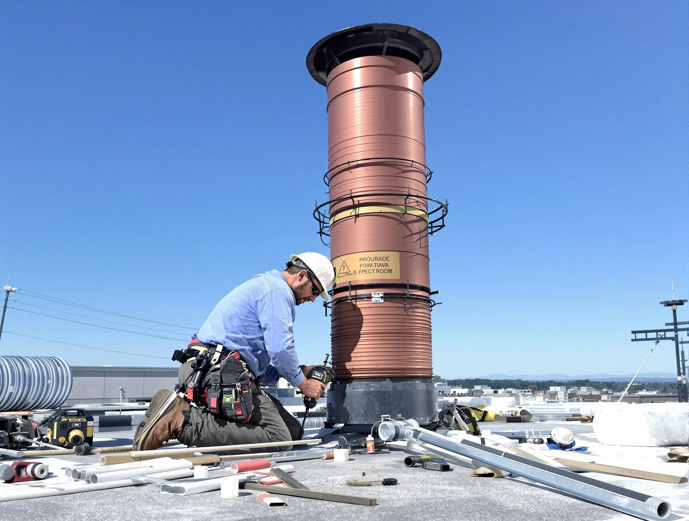 Installed chimney liner by Meadowbrook Chimney Sweep in Meadowbrook, AL
