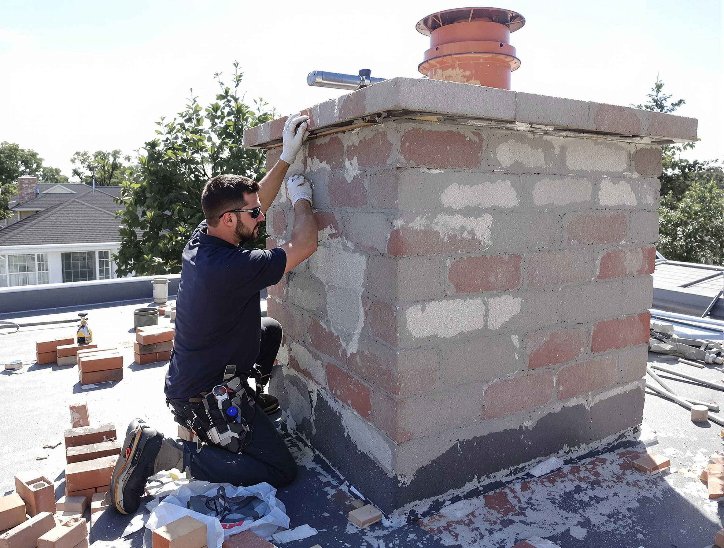 Advanced chimney repair process by Meadowbrook Chimney Sweep in Meadowbrook, AL