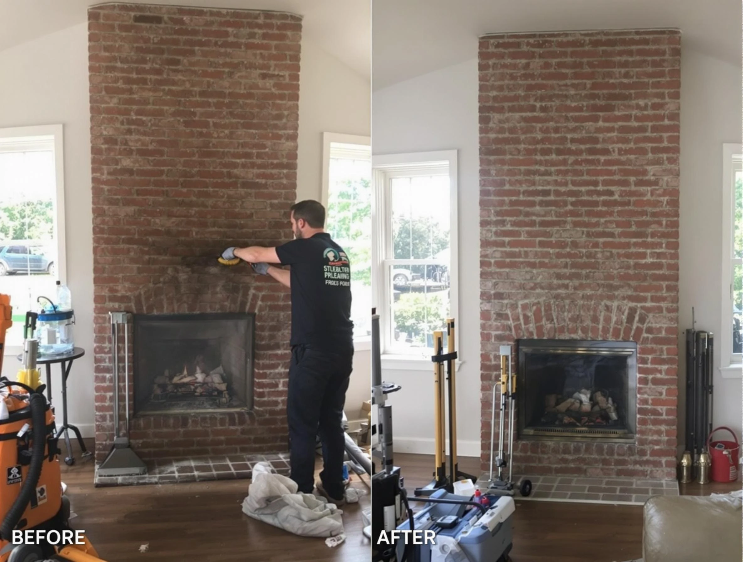Finished chimney sweeping service by Meadowbrook Chimney Sweep in Meadowbrook, AL